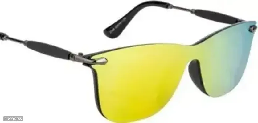 Fabulous Multicoloured Plastic Oval Sunglasses For Men Pack Of 1-thumb0