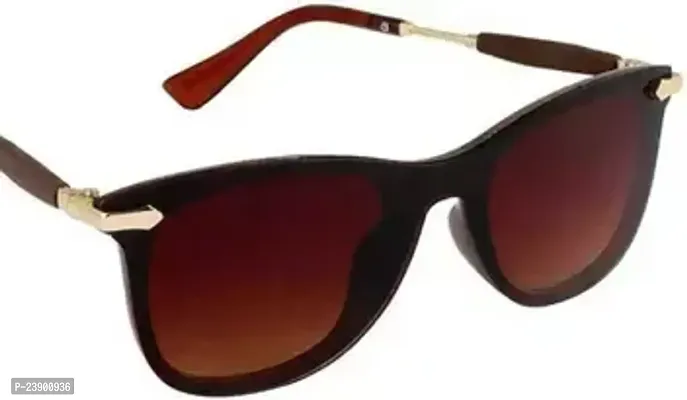 Fabulous Brown Plastic Oval Sunglasses For Men Pack Of 1