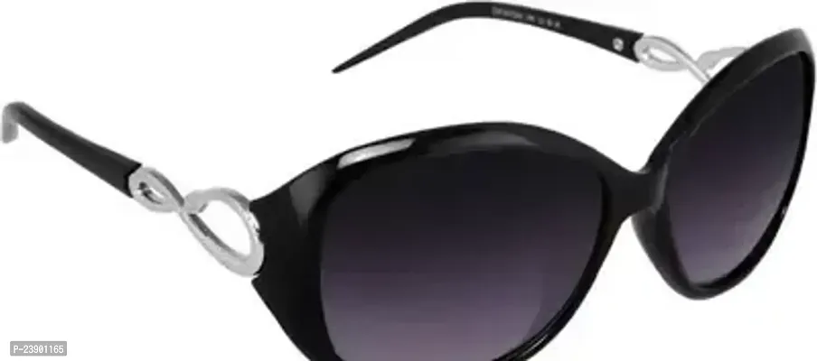 Fabulous Black Plastic Oval Sunglasses For Men Pack Of 1