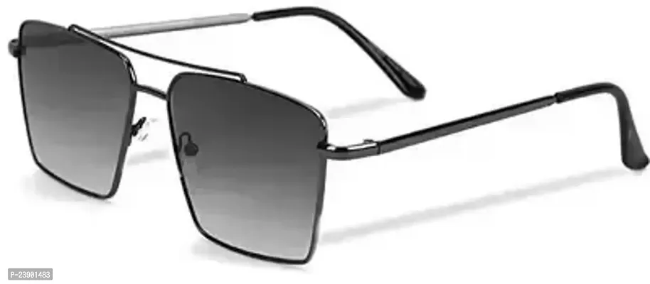 Fabulous Black Aluminium Oval Sunglasses For Men Pack Of 1