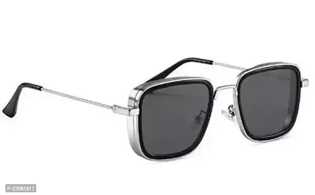 Fabulous Black Aluminium Oval Sunglasses For Men Pack Of 1