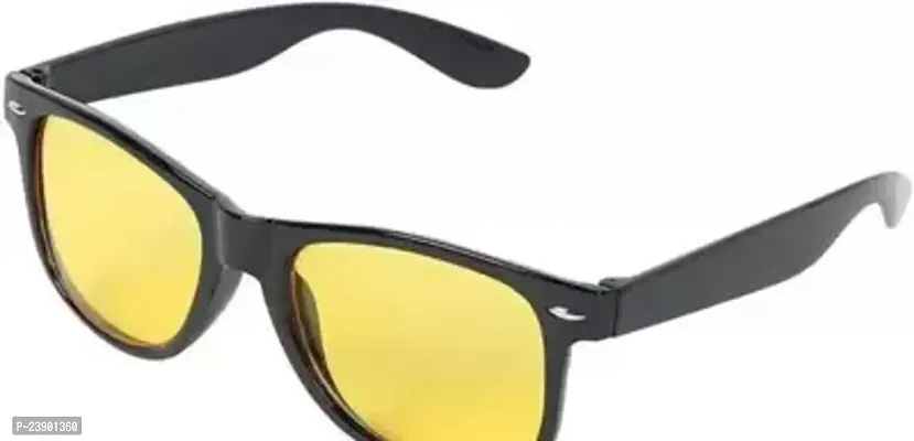 Fabulous Yellow Plastic Oval Sunglasses For Men Pack Of 1