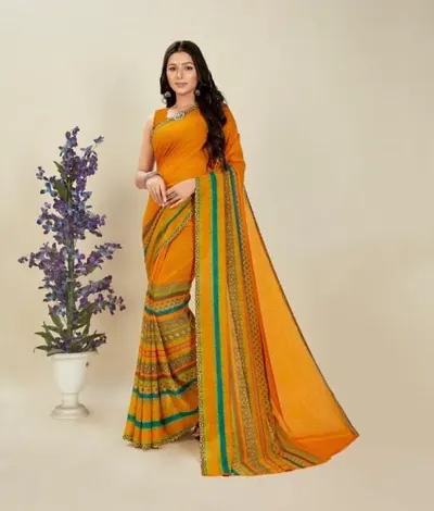 New Trendy Georgette Saree with Blouse piece