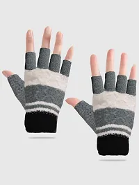 Northern Miles Multicolor Fingerless Winter Gloves For Women Pack of 2-thumb4