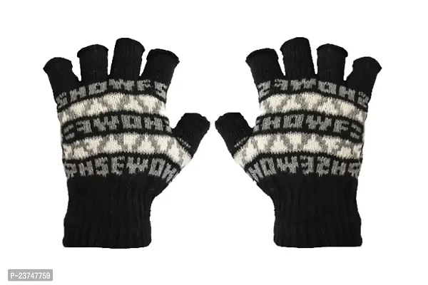 Northern Miles Printed Fingerless Winter Gloves For Women Pack of 1-thumb2