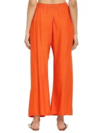 ROCKSY Combo of 2 Women/Girls Regular Fit Flared Relaxed,Wide Leg Non-Transparent Cotton Blend Rayon Fabric Palazzo; Size XS - 2XL; Waist:26-36inch-thumb1