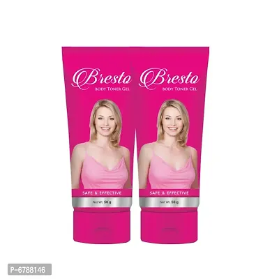 Bresto Body Toner Gel 50gm each (Pack of 2) - Womenrsquo;s Breast Cream for Develops, Tightens, and Reshapes the Curves Helps to Gain Growth.-thumb0
