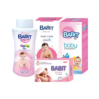 Babit Baby Kit- Powder 100gm + Oil 100ml + Soap 75g + Shampoo 100ml