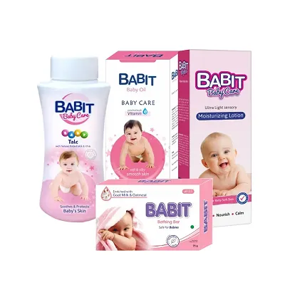 Babit Baby Kit- Powder 100g + Oil 100ml + Soap 75g + Lotion 100ml