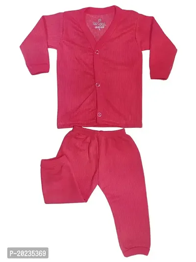 U-Light? Thermal Night Suit - Full Sleeves, Printed, Collared Neck, Winter Wear for Girls, Boys-thumb2