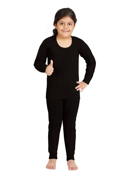 Girl's Polycotton Thermal Top with Bottom Set
