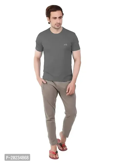 U-LIGHT Bunny T.Shirt for Men Dark Melange (3XL Size)