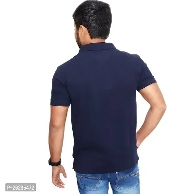 U Light? Men's Polo Casual Regular Fit Solid Polo Collar Neck T-Shirt-thumb2