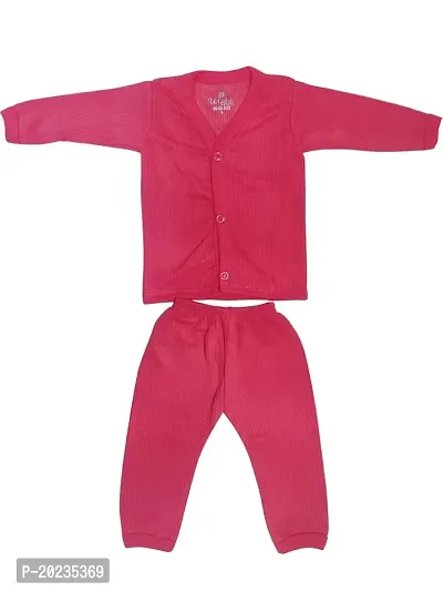 U-Light? Thermal Night Suit - Full Sleeves, Printed, Collared Neck, Winter Wear for Girls, Boys-thumb3