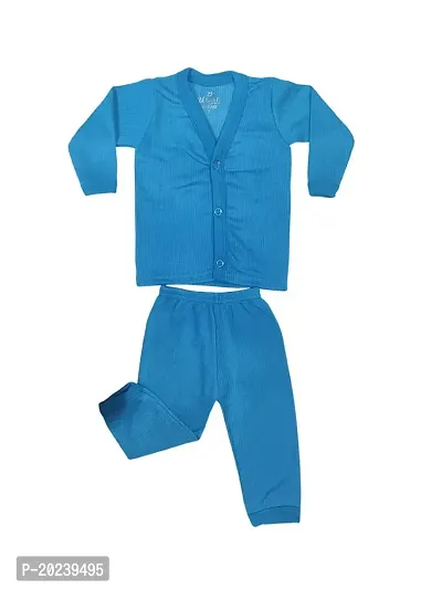 U-Light? Thermal Night Suit - Full Sleeves, Printed, Collared Neck, Winter Wear for Girls, Boys (3-6 Months, Combo)-thumb2