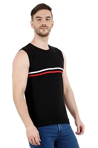 Men's Cotton Color Block Sleeveless T-Shirt Combo Pack 2 (Small, Yellow  Black)-thumb2