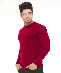 BS Fashion Men's Solid Slim Fit Full Sleeve T-Shirt Combo (Pack of 2) (Medium, Black  Yellow)-thumb1