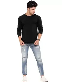 BS Fashion Men's Solid Slim Fit Full Sleeve T-Shirt Combo (Pack of 2) (Medium, Black  Yellow)-thumb4