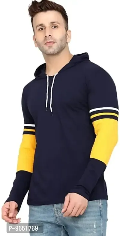Classic Cotton Blend Solid Hoodie Sweatshirts for Men-thumb4