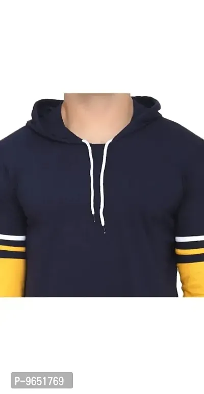 Classic Cotton Blend Solid Hoodie Sweatshirts for Men-thumb5