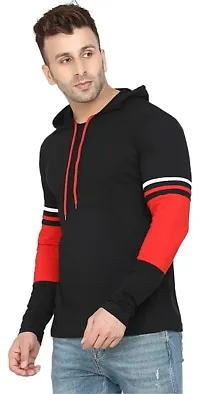 Classic Cotton Blend Solid Hoodie Sweatshirts for Men-thumb1