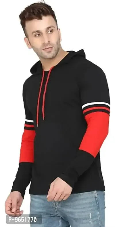 Classic Cotton Blend Solid Hoodie Sweatshirts for Men-thumb2