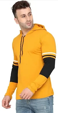 Classic Cotton Blend Solid Hoodie Sweatshirts for Men-thumb1