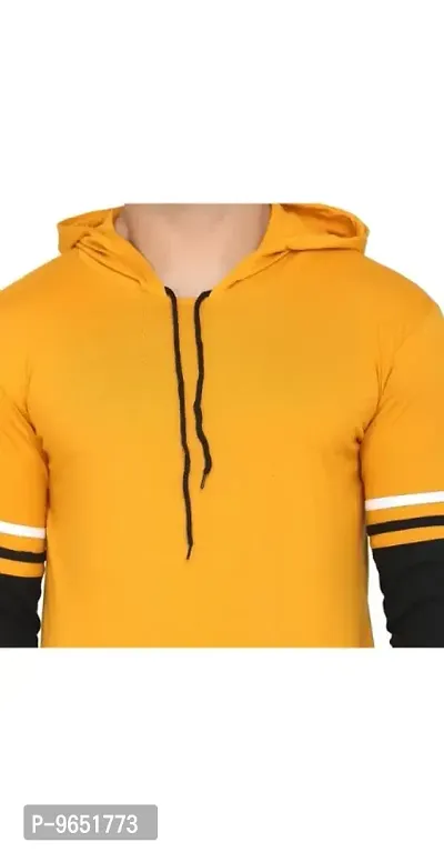 Classic Cotton Blend Solid Hoodie Sweatshirts for Men-thumb3
