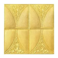 Self Adhesive Gold Wallpaper for Home 70x70 Pack of 5-thumb2