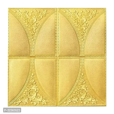 Self Adhesive Gold Wallpaper for Home 70x70 Pack of 5-thumb3