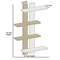 Classy Wooden Wall Shelf  (Number of Shelves - 4)-thumb1