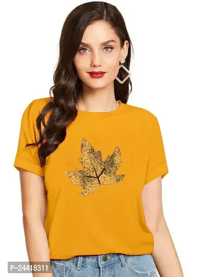 Cotton Printed T-shirt For Women-thumb0