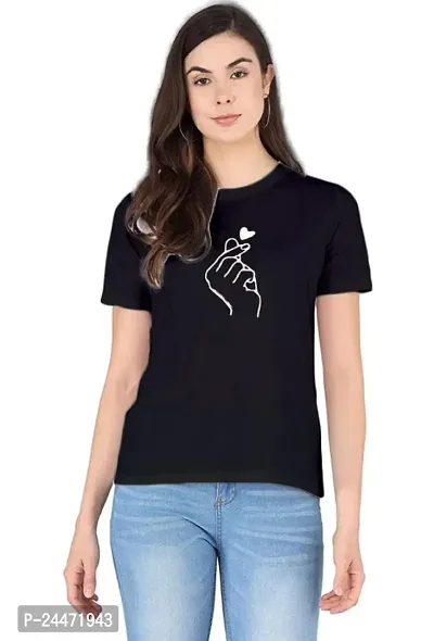 Cotton Printed T-shirt For Women-thumb0