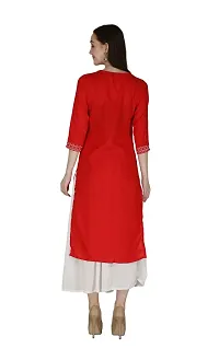 Shama Fashion Women Rayon Embroidery Straight Kurta Kurti Ethnic Set-thumb1