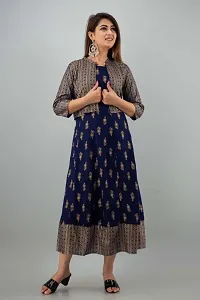 Trendy Rayon Ethnic Gown With Jacket-thumb2