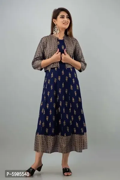 Trendy Rayon Ethnic Gown With Jacket-thumb3