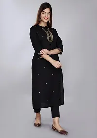 Stylish Rayon Embroidered Kurta for Women-thumb1