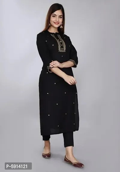 Stylish Rayon Embroidered Kurta for Women-thumb2