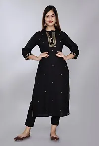 Stylish Rayon Embroidered Kurta for Women-thumb2