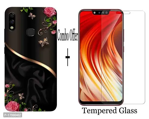 AC ADITI CREATIONS Printed Back Cover with Tempered Glass (Combo Offfer) for Infinix Hot 7 Pro