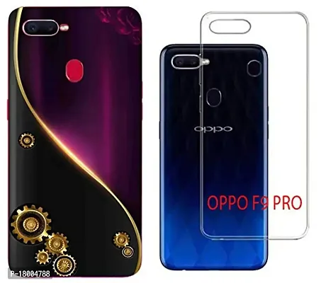 AC ADITI CREATIONS Printed N Transparent Backcover (Combo Offer) for Oppo F9/F9 Pro-thumb0