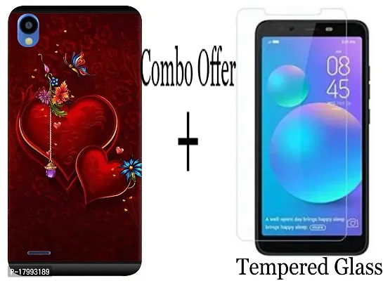 Ac Aditi CREATIONS BACKCOVER with Tempered Glass (Combo Offfer) Tecno CAMON i ACE