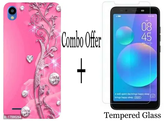 Ac Aditi CREATIONS BACKCOVER with Tempered Glass (Combo Offfer) Tecno CAMON i ACE