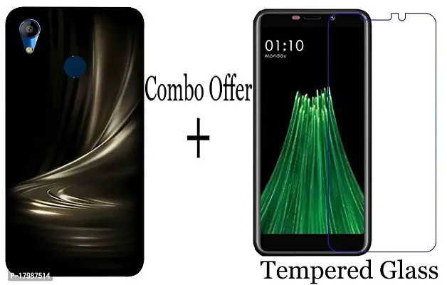 Ac Aditi CREATIONS BACKCOVER with Tempered Glass (Combo Offer) Mobile for Mobiistar C2