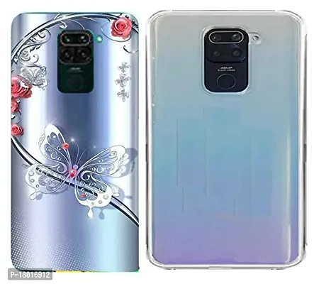 AC ADITI CREATIONS Printed N Transparent Backcover (Combo Offer) for Mi Redmi Note 9