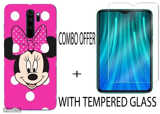 AC ADITI CREATIONS Printed Back Cover with Tempered Glass (Combo Offfer) for Redmi Note 8 Pro