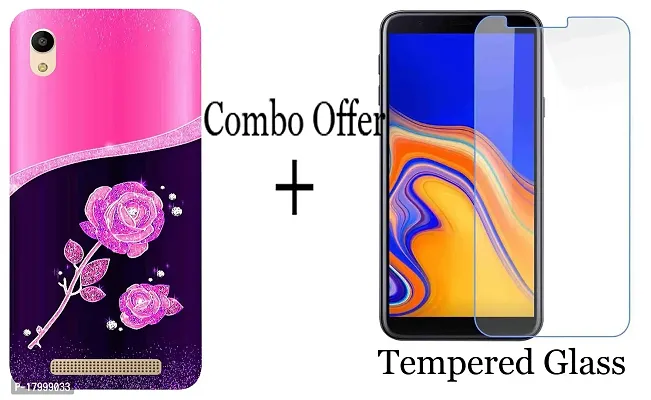 Ac Aditi CREATIONS BACKCOVER with Tempered Glass (Combo Offer) Mobile for Mobiistar C1 Lite
