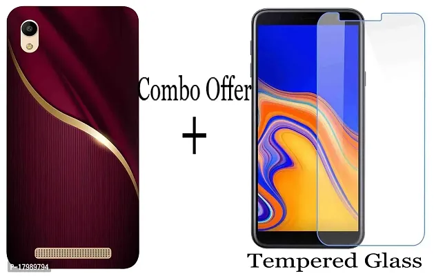 Ac Aditi CREATIONS BACKCOVER with Tempered Glass (Combo Offer) Mobile for Mobiistar C1 Lite