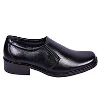 Men's Black Solid Synthetic Leather Slip on Formal Shoes-thumb1