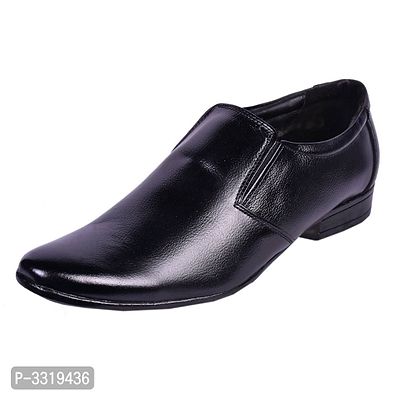 Men's Black Leather Formal Shoes-thumb0